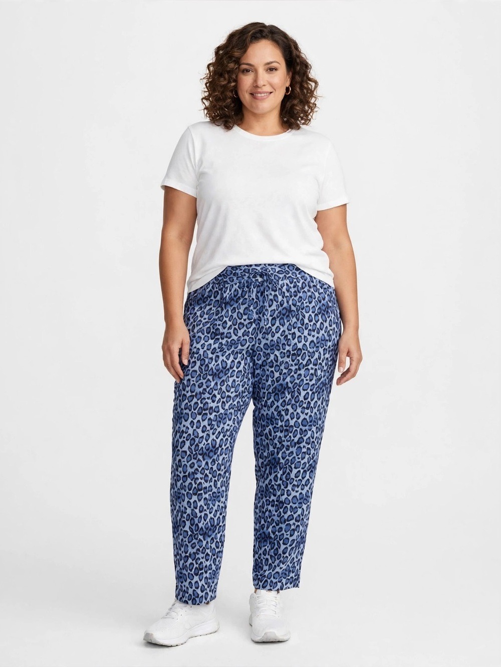 Revue Rare Vintage Y2K Blue Leopard Print High Rise Lounge Pants
